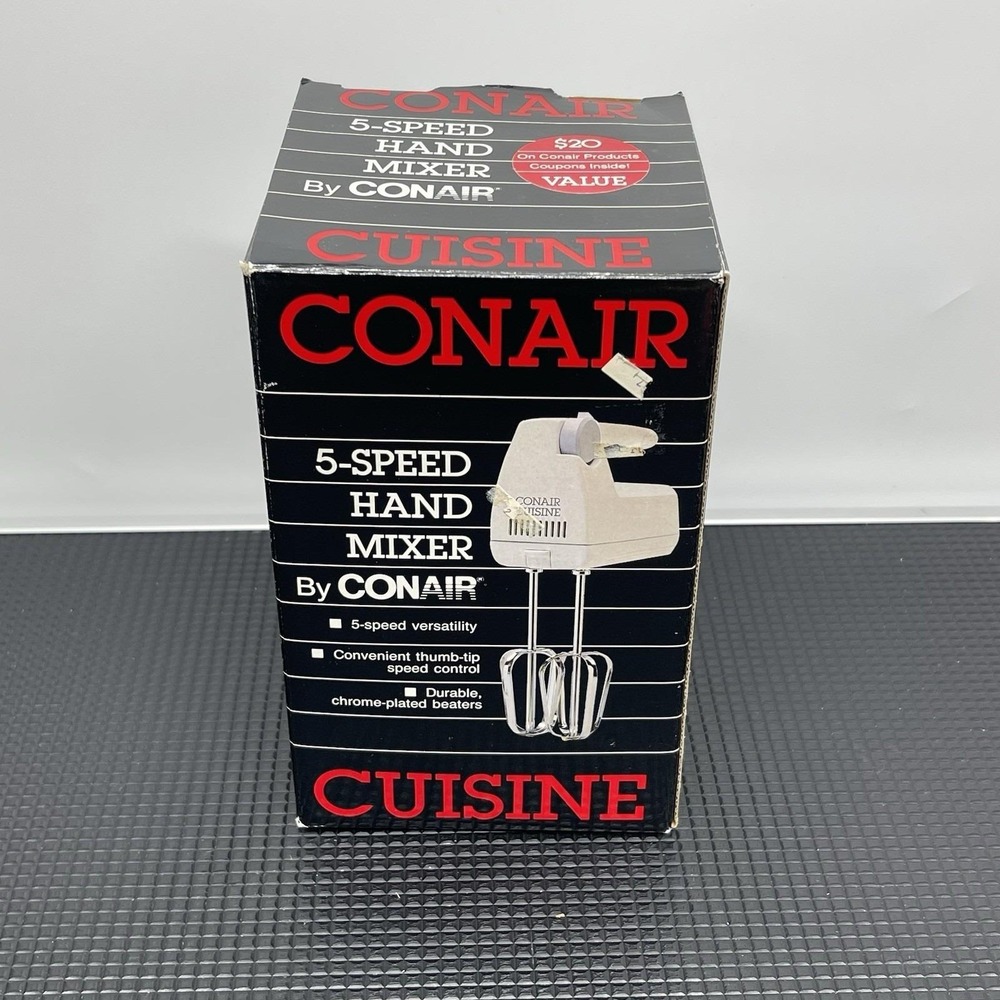Vintage Conair Cuisine 5 Speed Electric Hand Mixer Model CHM-500 Tested Works